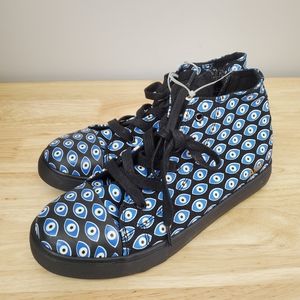 AKID Anthony Evil Eye Sneakers Blue Multi, 5Y
